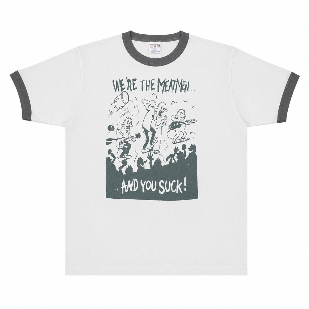 All Sport The Meatmen We're The Meatmen And You Suck Ringer T-Shirt Mens Large